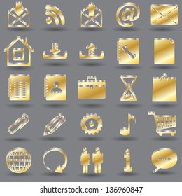 3d media icons. vector set eps10
