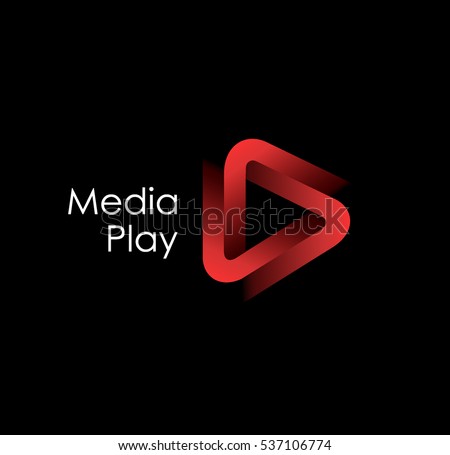 3D media play logo design. 