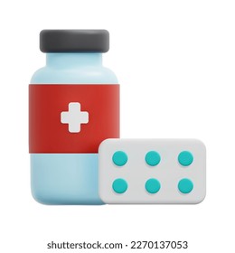 3d medicine icon vector. Isolated on white background. 3d nursing home, medical and healthcare concept. Cartoon minimal style. 3d pharmacy icon vector render illustration.