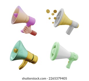 3D Megaphone Business For Business Design Graphics Project
