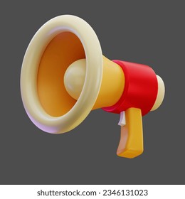 3d megaphone illustration. vector illustration of megaphone isolated on background. concept of marketing, promotion, communication etc