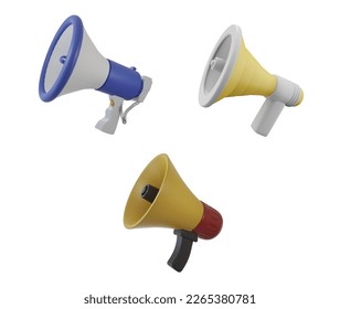 3D Megaphone Office For Daily Content Social Media Tech Company