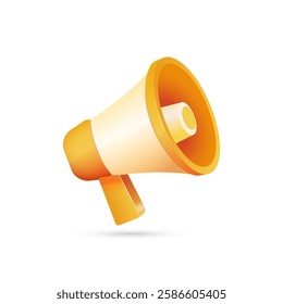 3d megaphone speaker or loudspeaker