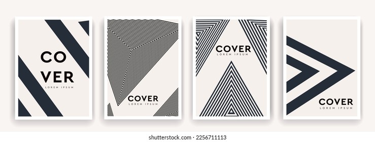 3D Memphis Triangle With Black Elements on the White Background. Vertical Vector illustration for Banner, Poster, Cover, Brochure, Flyer.Patterns Trendy Geometric Shapes.