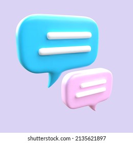 3d mesh bubble chat vector, to illustrate people chatting