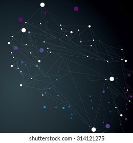 3D Mesh zeitgenössische Technologie abstraktes Objekt, Gitter futuristische Form mit Drahtgewebe. Futuristisches Design.
