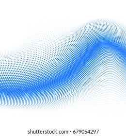 3d mesh halftone vector background illustration on white