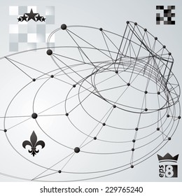 3D mesh modern style abstract background, digital futuristic template with lines mesh. Web design elements.