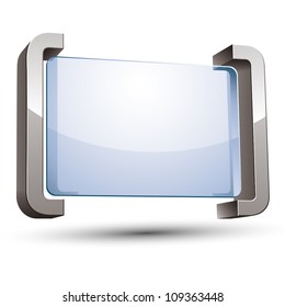 3d message banner, vector illustration, design element.