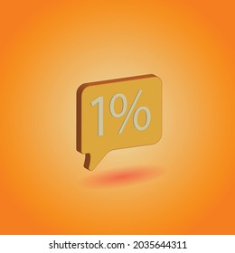 3d message with writing 1%