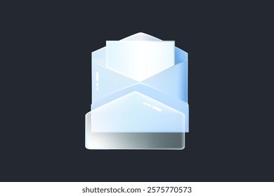 3d messages file. 3d email message illustration icon.