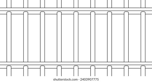 3d metal prison bars seamless pattern