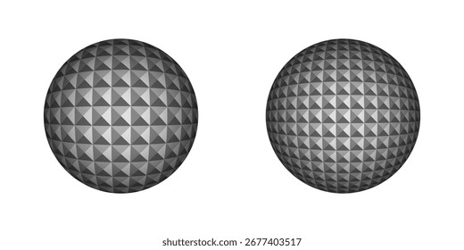 3d Metal Texture Ball Sphere Vector Illustration