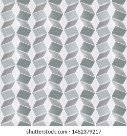 3D metal textured seamless pattern background with block structure. Vector illustration