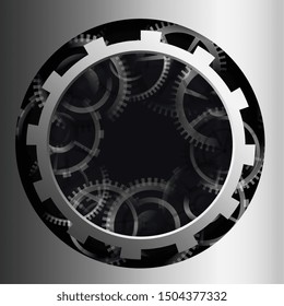 3d metallic gear background design