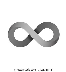 3D metallic infinity sign, logo idea