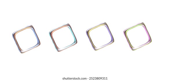 vetor metálico 3d element.Shape para design em estilo Y2K