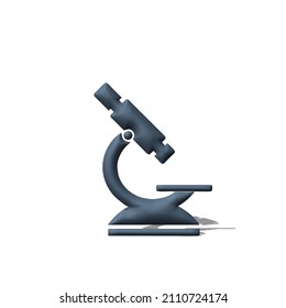 3d microscope icon design illustration