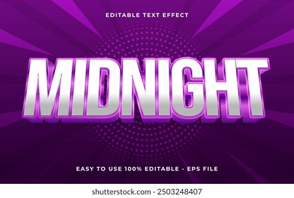 3d mid night gradient sparkle text style effect template editable text effect