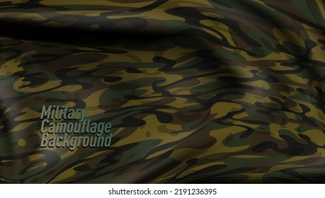 Camuflaje Militar 3D Para El Fondo De Textura De Tela Armada. Vector EPS10