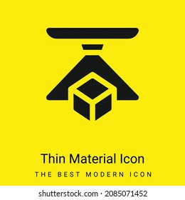 Icono de material amarillo brillante mínimo