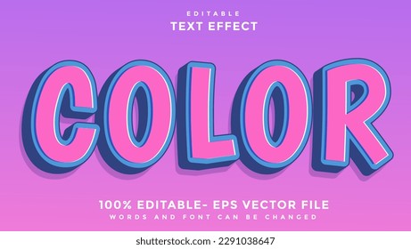 3d Minimal Gradient Word Color Editable Text Effect Design Template, Effect Saved In Graphic Style