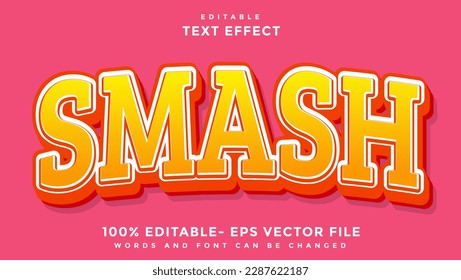 3d Minimal Gradient Word Smash Editable Text Effect Design Template, Effect Saved In Graphic Style