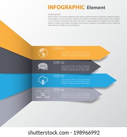 3d Minimal infographics. Vector 