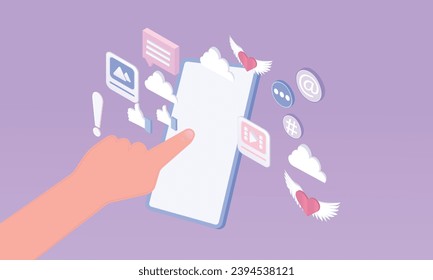 3d minimal Mobile App Development, Application Creation, App Testing .on pastel background