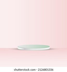 3d minimal podium on pink background . geometric circle shape golden podium texture. for product showcases and advertising mockups. modern templates