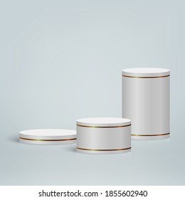 3d minimal scene with podium, Cosmetic product presentation mockup background