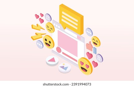 3d minimal speech bubble with tick mark for photo gallery platform, online social media comment, emoji message 3d, speech icons, chat with social media.on pastel pink background.