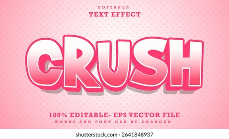3d Minimal Word Crush Editable Text Effect Design, Effect Saved In Graphic Style