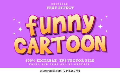 3d Minimal Word Funny Cartoon Editable Text Effect Design Template, Effect Saved In Graphic Style