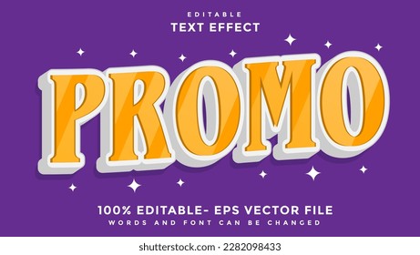 3d Minimal Word Promo Editable Text Effect Design, Effect Saved In Graphic Style