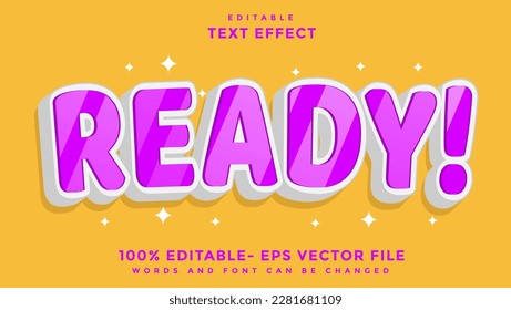 3d Minimal Word Ready Editable Text Effect Design, Effect Saved In Graphic Style