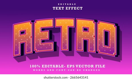 3d Minimal Word Retro Editable Text Effect Design, Effect Saved In Graphic Style