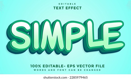3d Minimal Word Simple Editable Text Effect Design Template, Effect Saved In Graphic Style