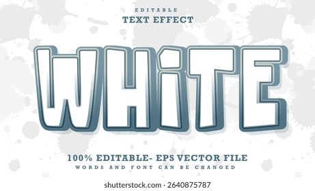3d Minimal Word White Editable Text Effect Design, Effect Saved In Graphic Style