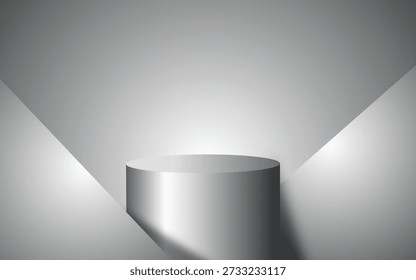 Fondo minimalista 3D con escena de podio de estudio con plataforma para la presentación del producto.