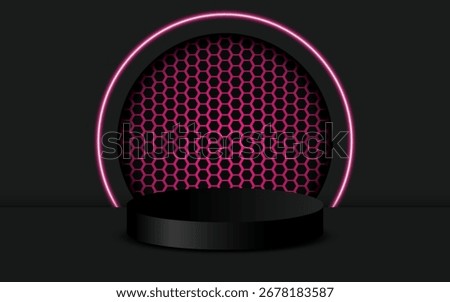 3D minimalist background with Studio podium scene with platform for product presentation.