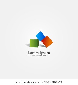 3D minimalist logo design.
Simple,digital and modern logo with smooth gradient effect.