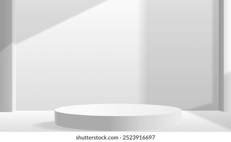 3d minimalist white and clean podium