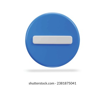 3d minus icon vector illustration