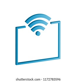 3d mobile access point icon with gradient. vector design.