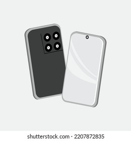 3d mobile phone with gray front and back