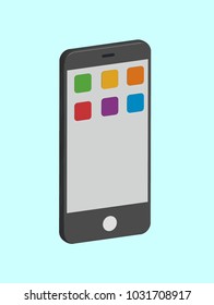 3D mobile smartphone in vector graphics