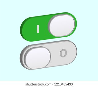 3D mobile switch in vector graphics