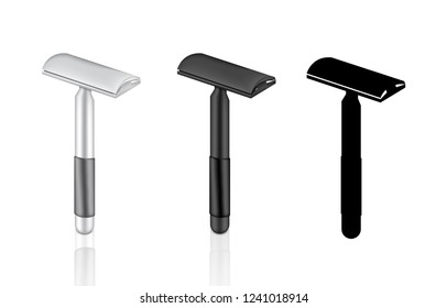 3D Mock up Realistic Shaving Razor for moustache
 man and hair women for silky smooth skin.