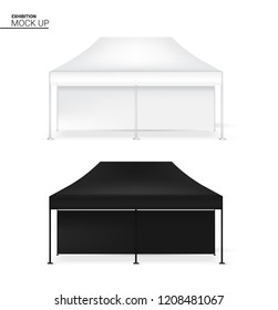 3D Mock up Realistic Tent Display Wall POP Booth for Sale Marketing Promotion Exhibition Background Illustration